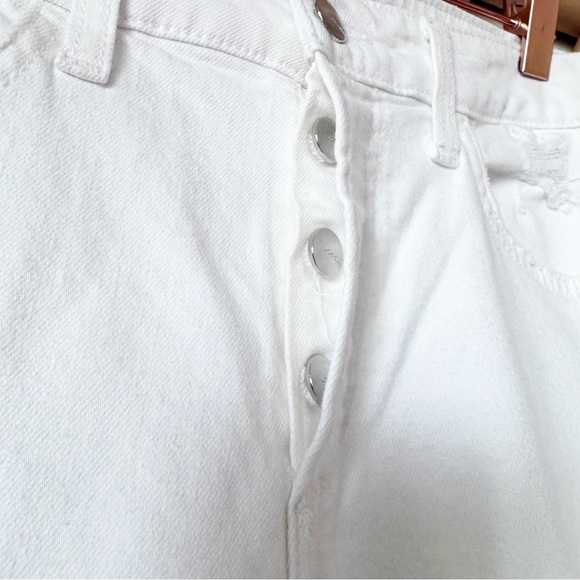 Joe's Jeans The Scout Mid Rise Tomboy Cropped White  Distressed Jeans - Picture 5 of 12